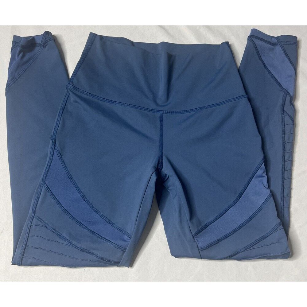 Aerie Chill Play Move 7/8 Crop High Rise Mesh Panel Athleisure Leggings Size S